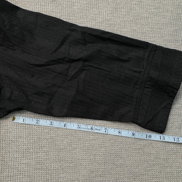 Faded Glory Womens Black Textured Zip Shirt Jacket 3/4 Sleeve Stretch Size 16W - Picture 12 of 15